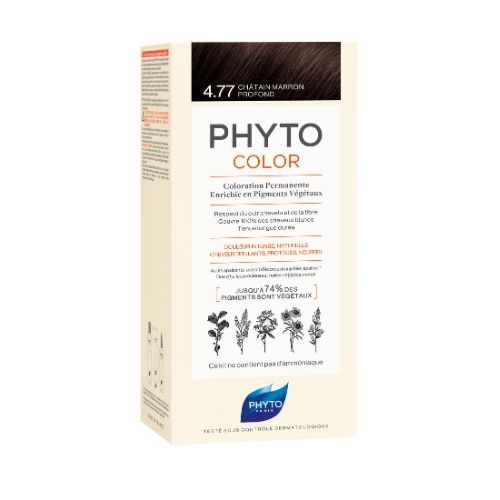 Phyto Color Permanente Haarkleuring Donkerbruin 4.77 Kit